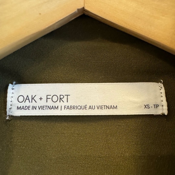 OAK + FORT Khaki Long Sleeve Top - Picture 3 of 3